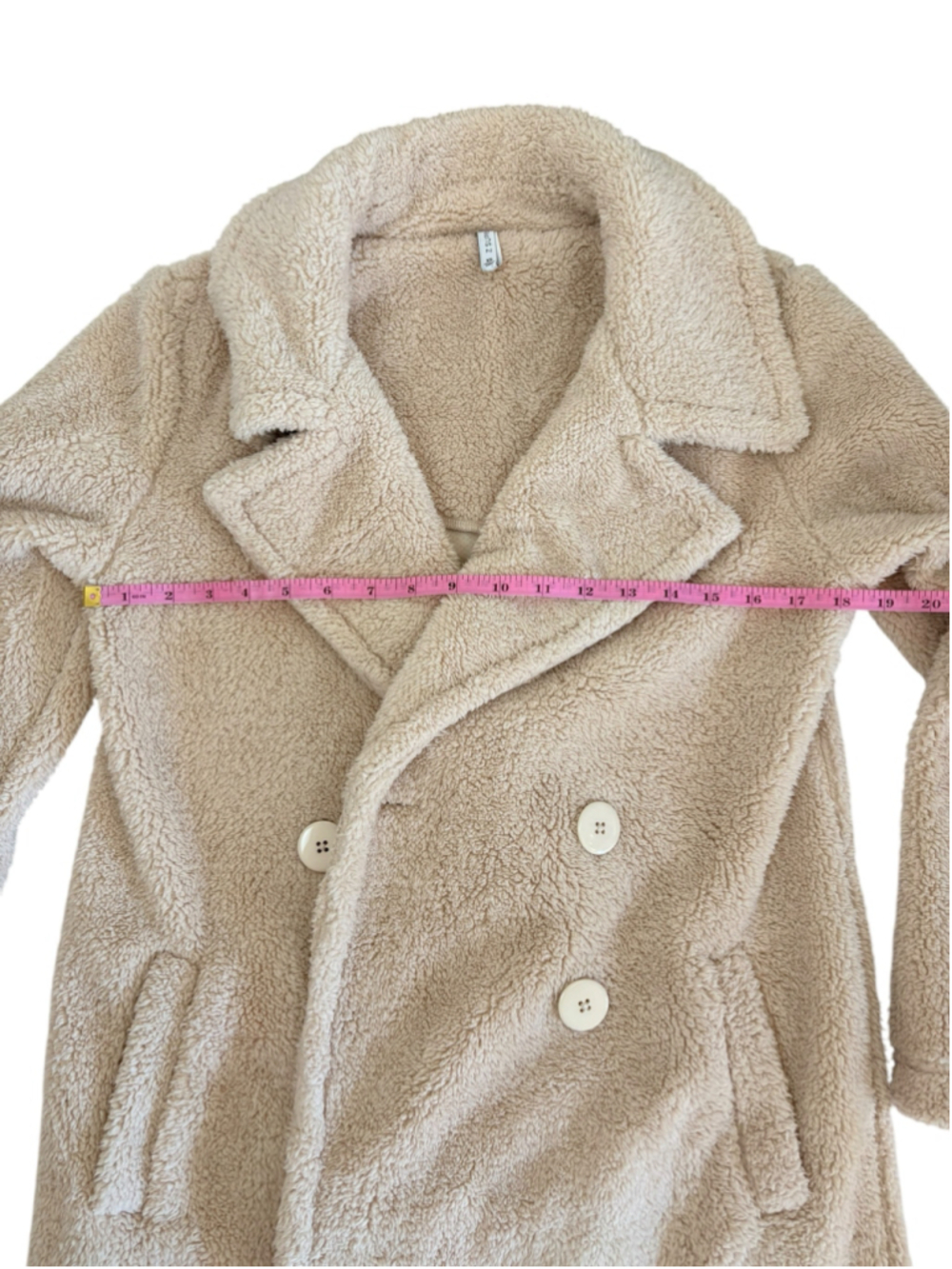 Z Supply Teddy Coat Jacket Women’s XS Beige Soft Plush Cozy Sherpa Button Front - Picture 5 of 10